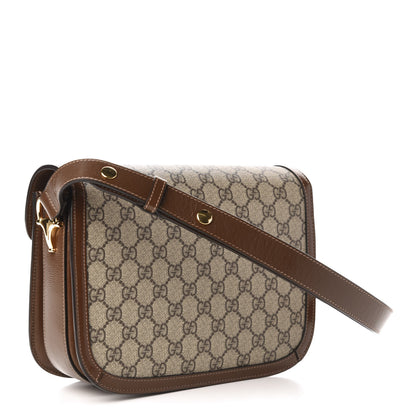 Gucci GG Supreme Monogram Horsebit 1955 Shoulder Bag Beige Brown Sugar 3 of 13