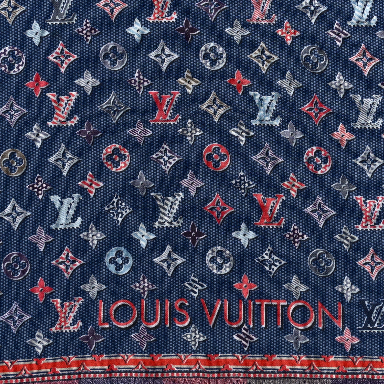 Louis Vuitton Wool Pop Monogram Shawl Multicolor 2 of 3