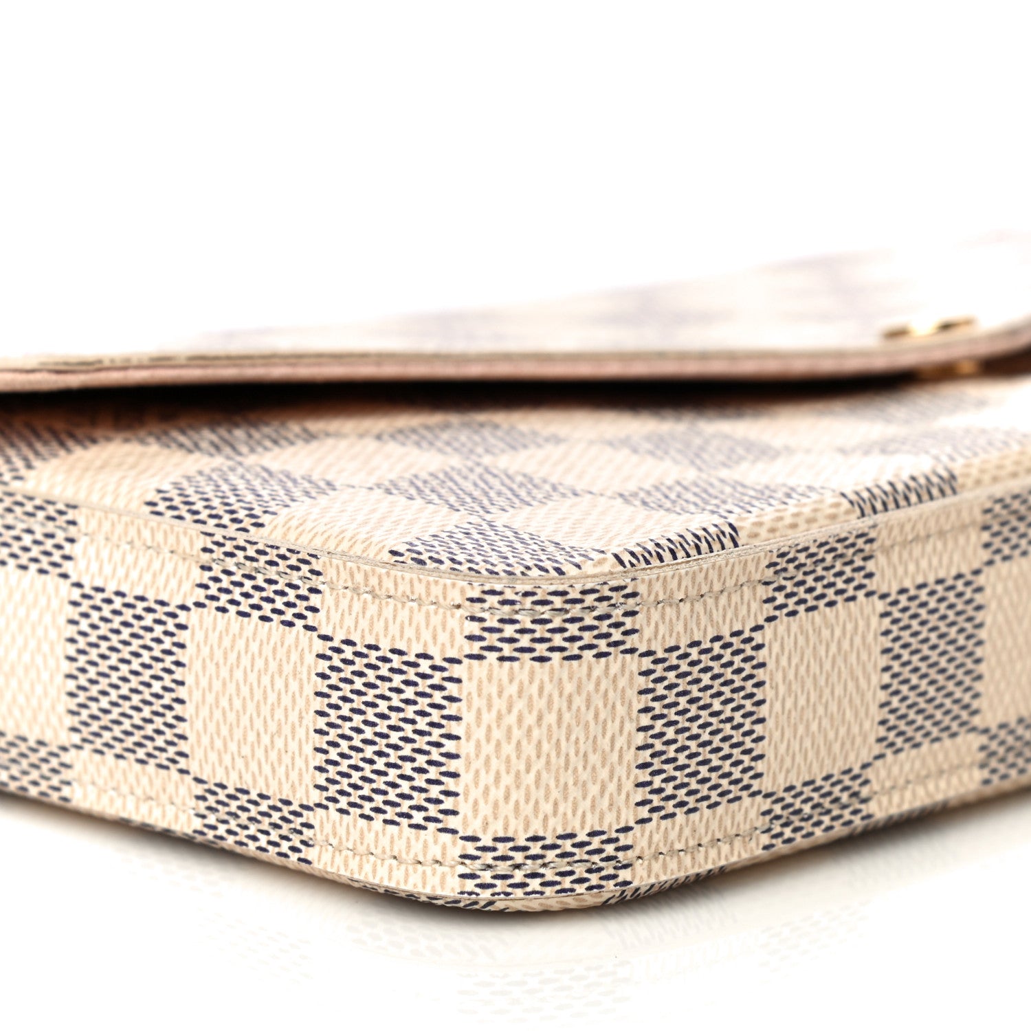 Louis Vuitton Damier Azur Pochette Felicie Chain Wallet Rose Ballerine 11 of 18