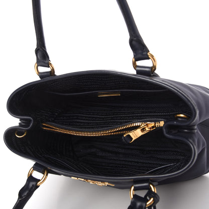 Prada Tessuto Nylon Soft Calf Small Tote Black 5 of 9