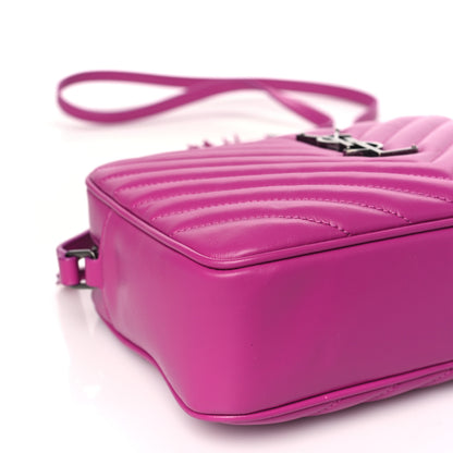 Saint Laurent Calfskin Matelasse Monogram Lou Camera Bag Electric Fuchsia 9 of 11