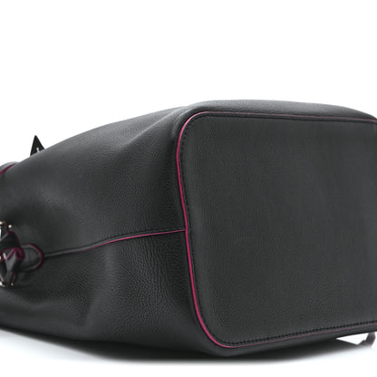 Louis Vuitton Calfskin Lockme Bucket Black 9 of 10