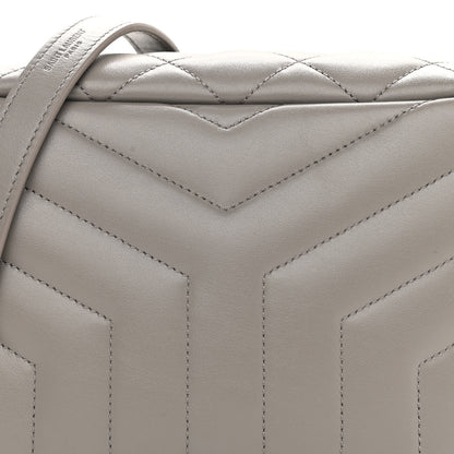 Saint Laurent Calfskin Y Quilted Monogram Small Loulou Bowling Bag Light Gray 7 of 14