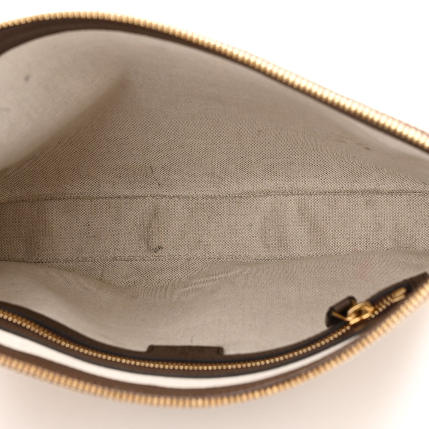 Monogram Jumbo GG Textured Dollar Calfskin Web Wristlet Messenger Bag Camel Ebony New Acero