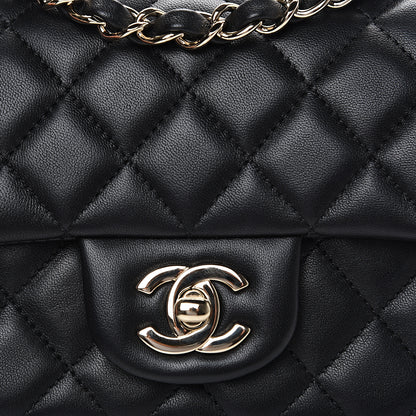 Chanel Lambskin Quilted Mini Rectangular Flap Black 11 of 12