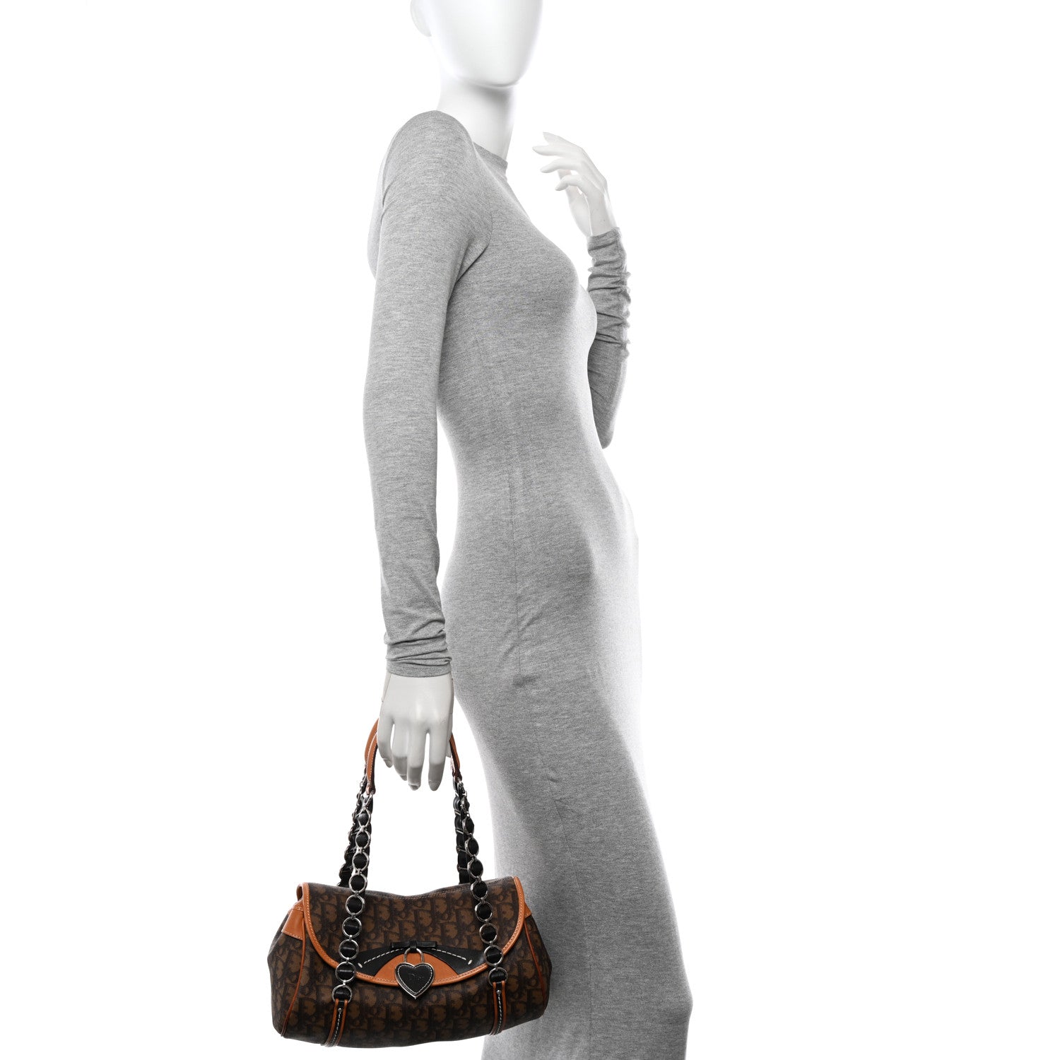 Christian Dior Monogram Romantique Trotter Flap Bag Brown 2 of 12