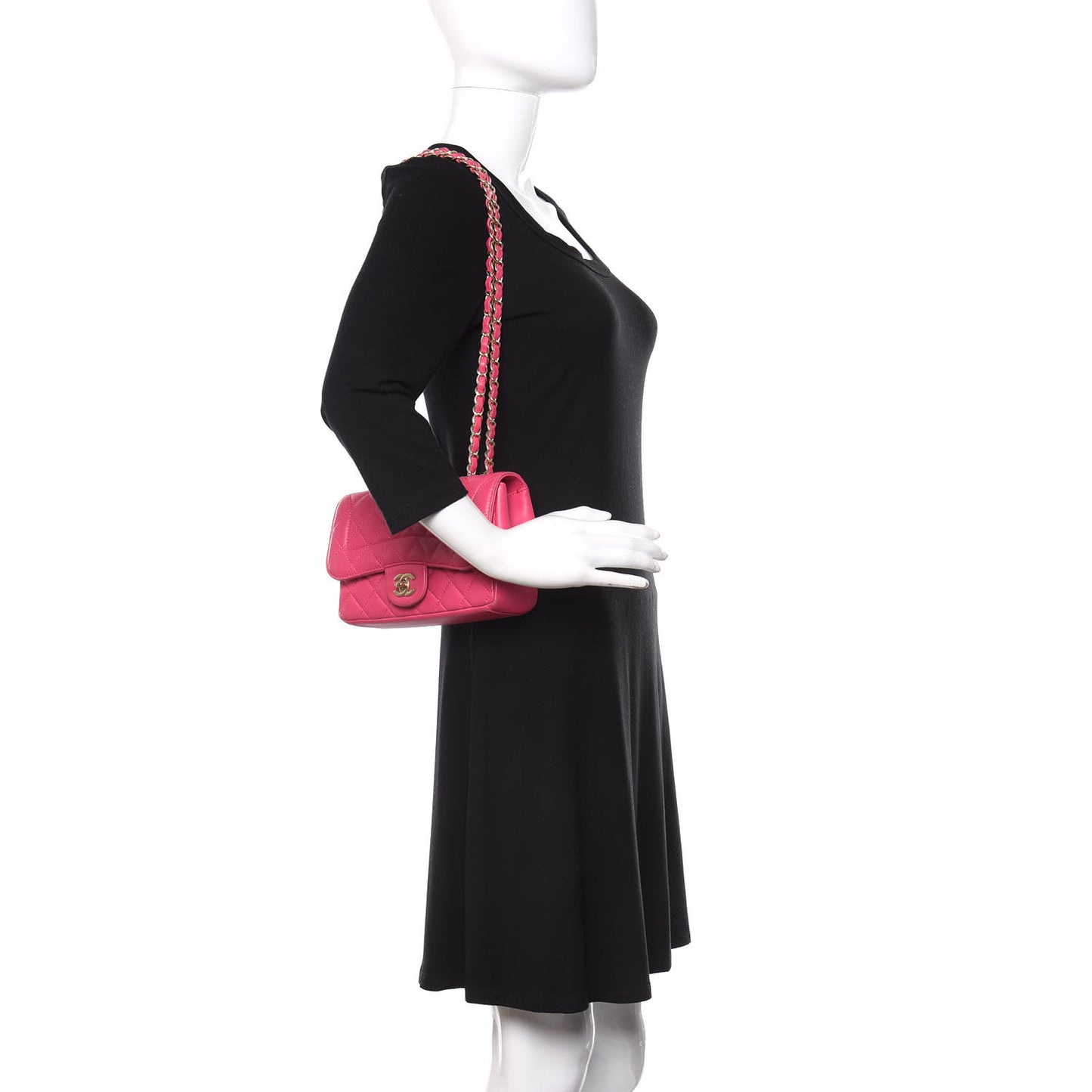 Lambskin Quilted Mini Mademoiselle Chic Flap Pink