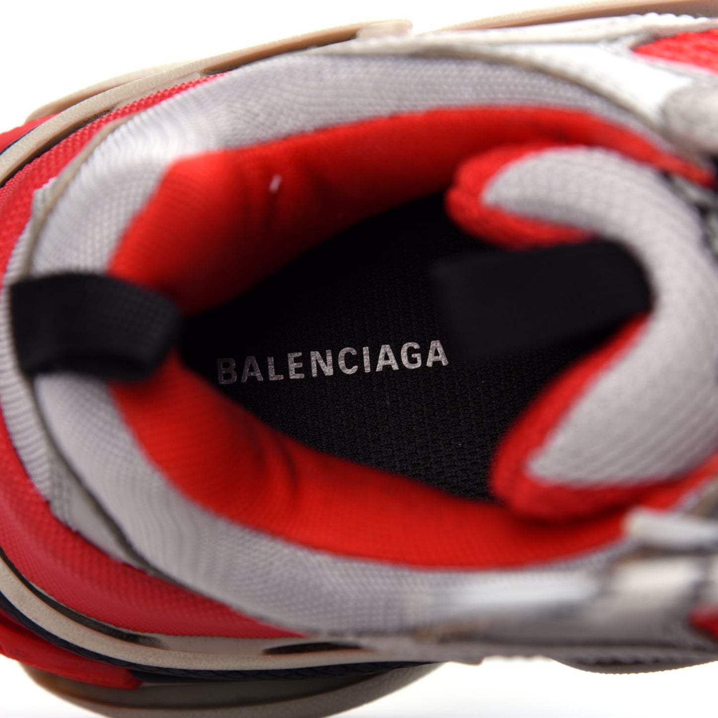 Fabric Mesh Womens Triple S Sneakers 38 Red Grey White