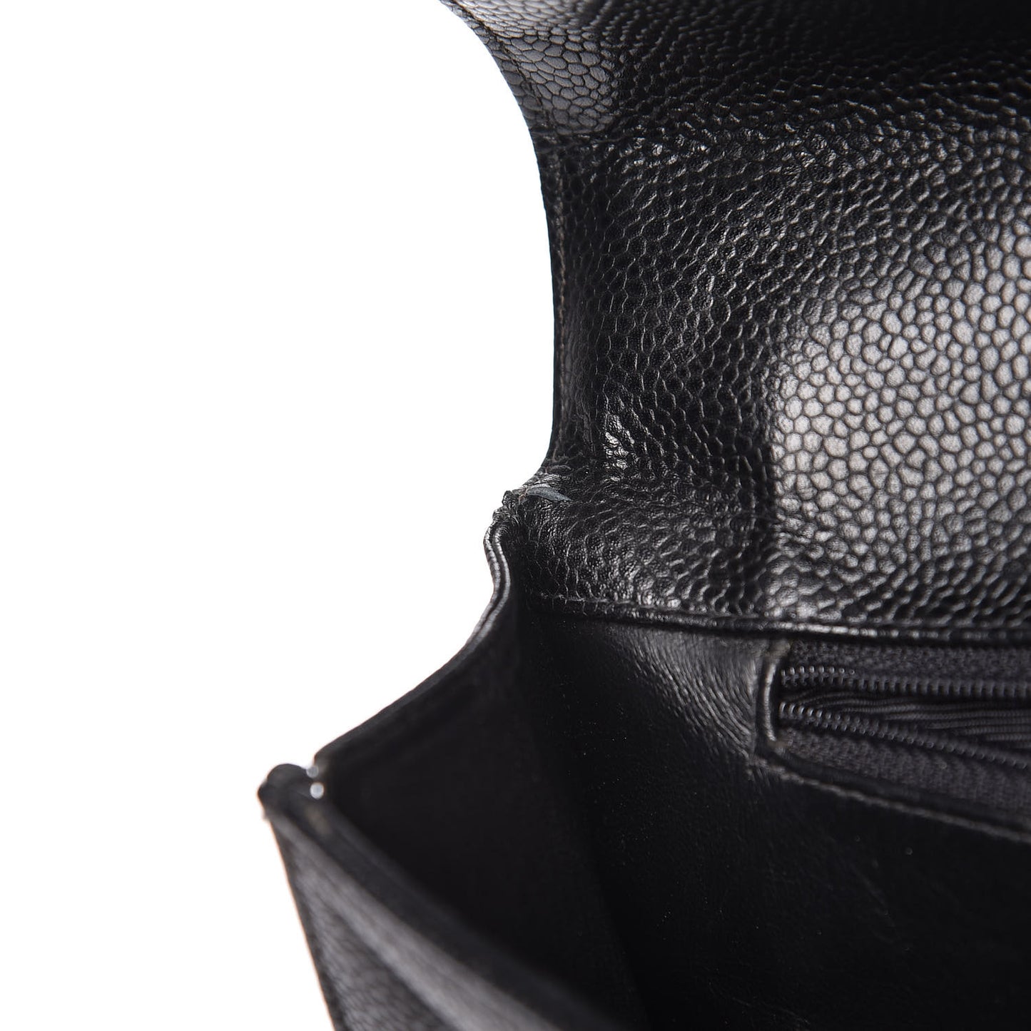 Caviar Quilted Briefcase Laptop Bag Black