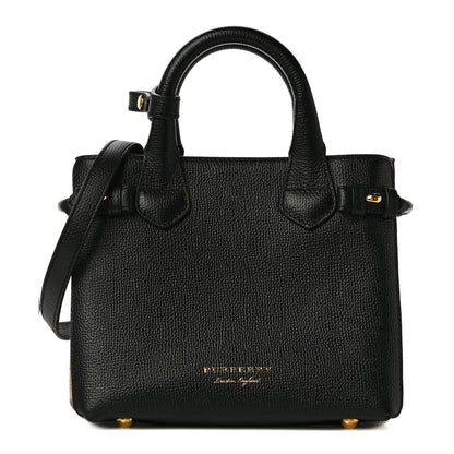 Burberry Derby Calfskin House Check Baby Banner Tote Black 1 of 10