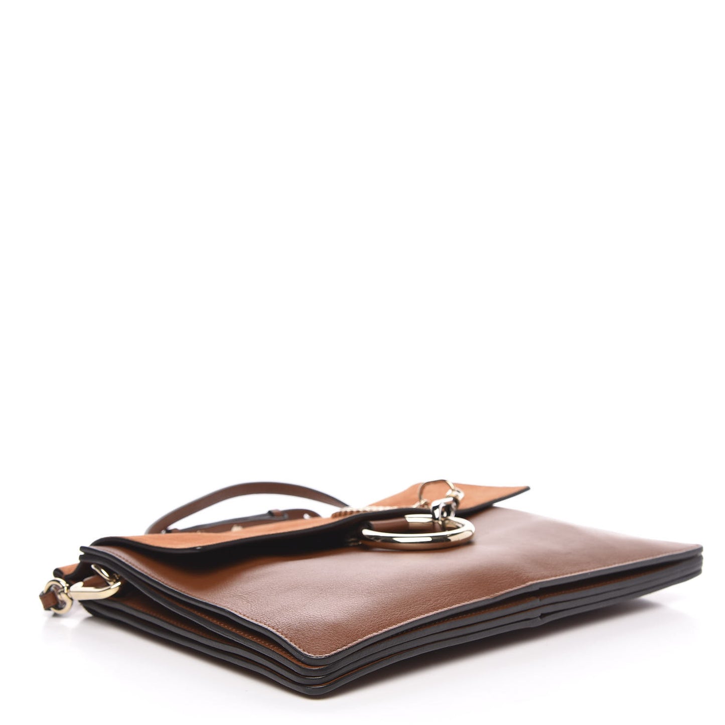 Suede Calfskin Medium Faye Shoulder Bag Tobacco