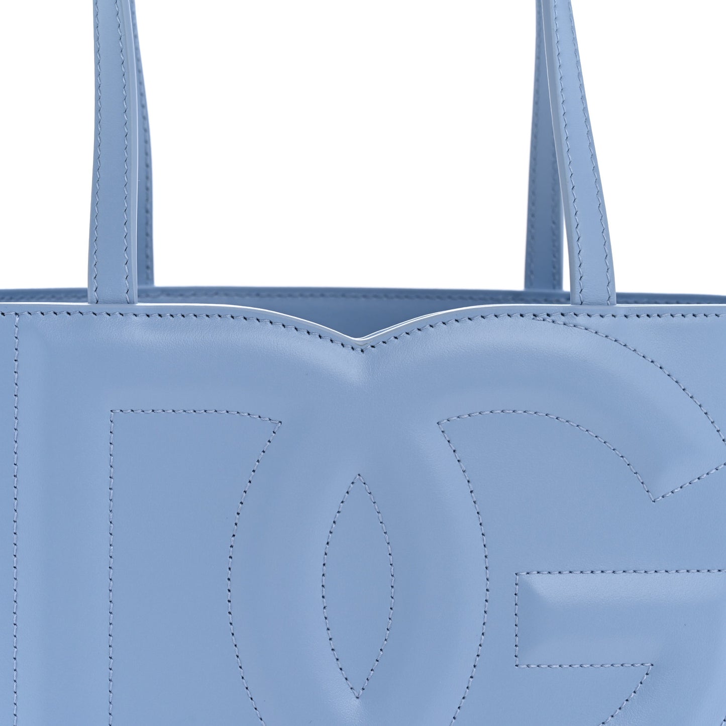 Calfskin Small DG Logo Shopper Tote Carta Zucchero