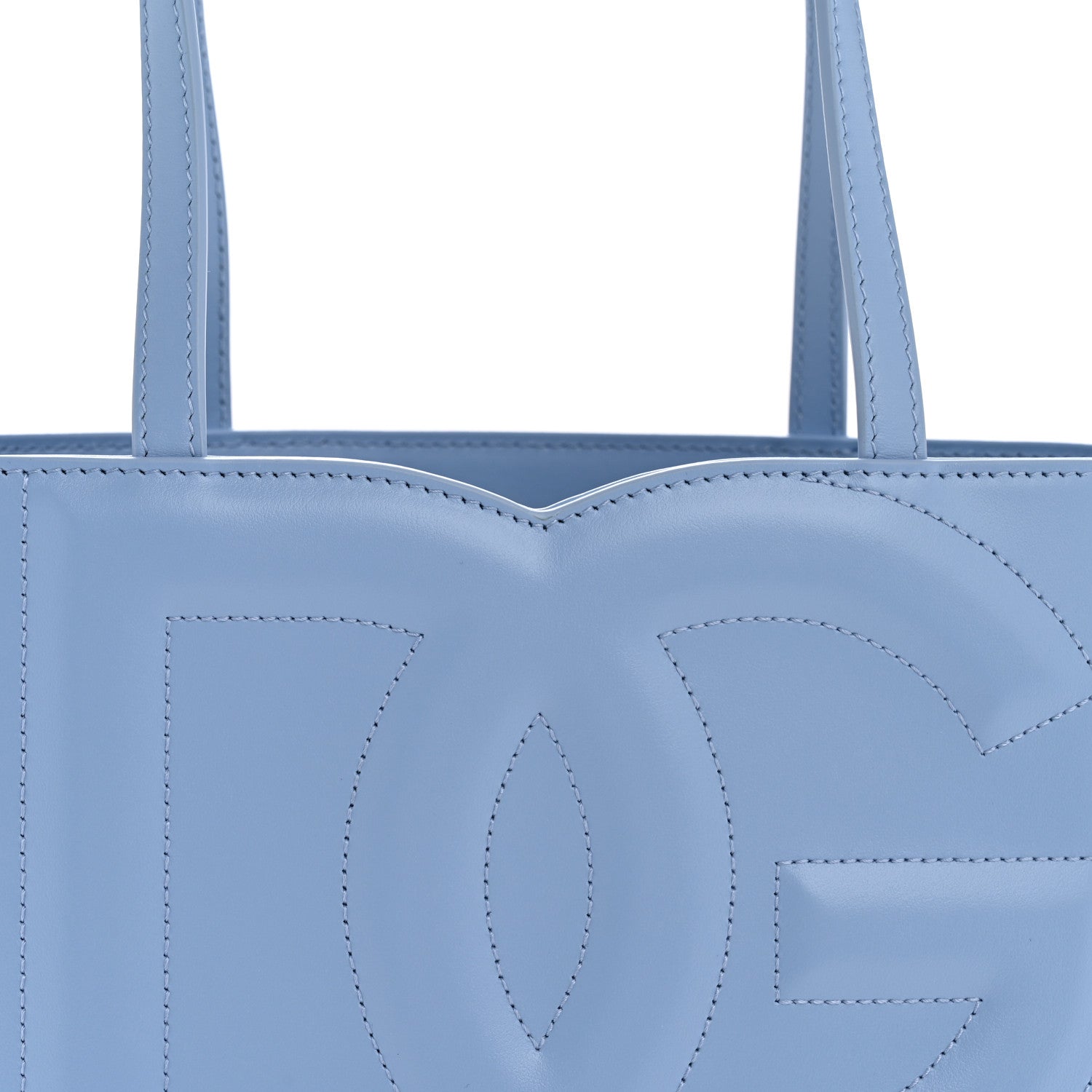 Dolce & Gabbana Calfskin Small DG Logo Shopper Tote Carta Zucchero 8 of 10