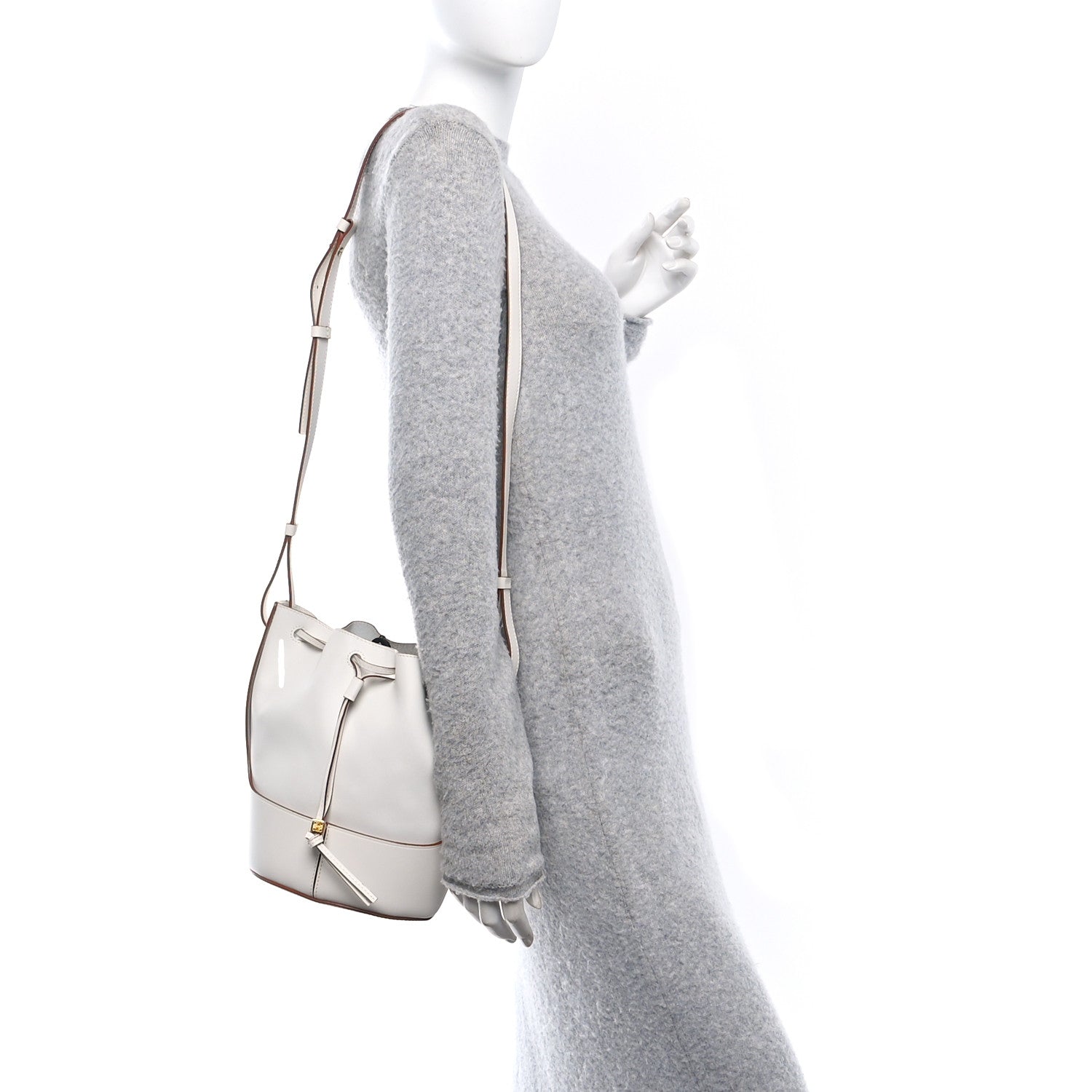 Loewe Calfskin Small Balloon Bucket Bag Soft White 2 of 9