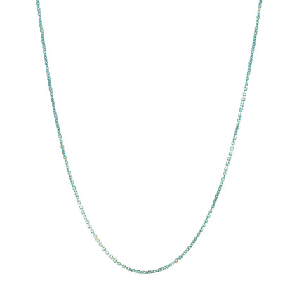 Tiffany Sterling Silver Enamel 2.5mm Chain Necklace Blue 1 of 4