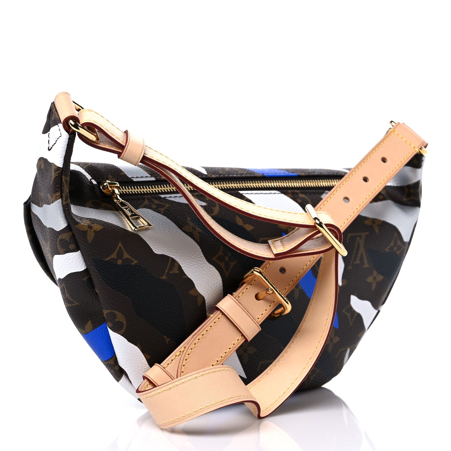 X LOL Monogram Bumbag Blue Silver