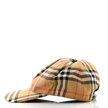 Burberry Technical Cotton Vintage Rainbow Check Giant Baseball Cap M/L Antique Yellow 4 of 11