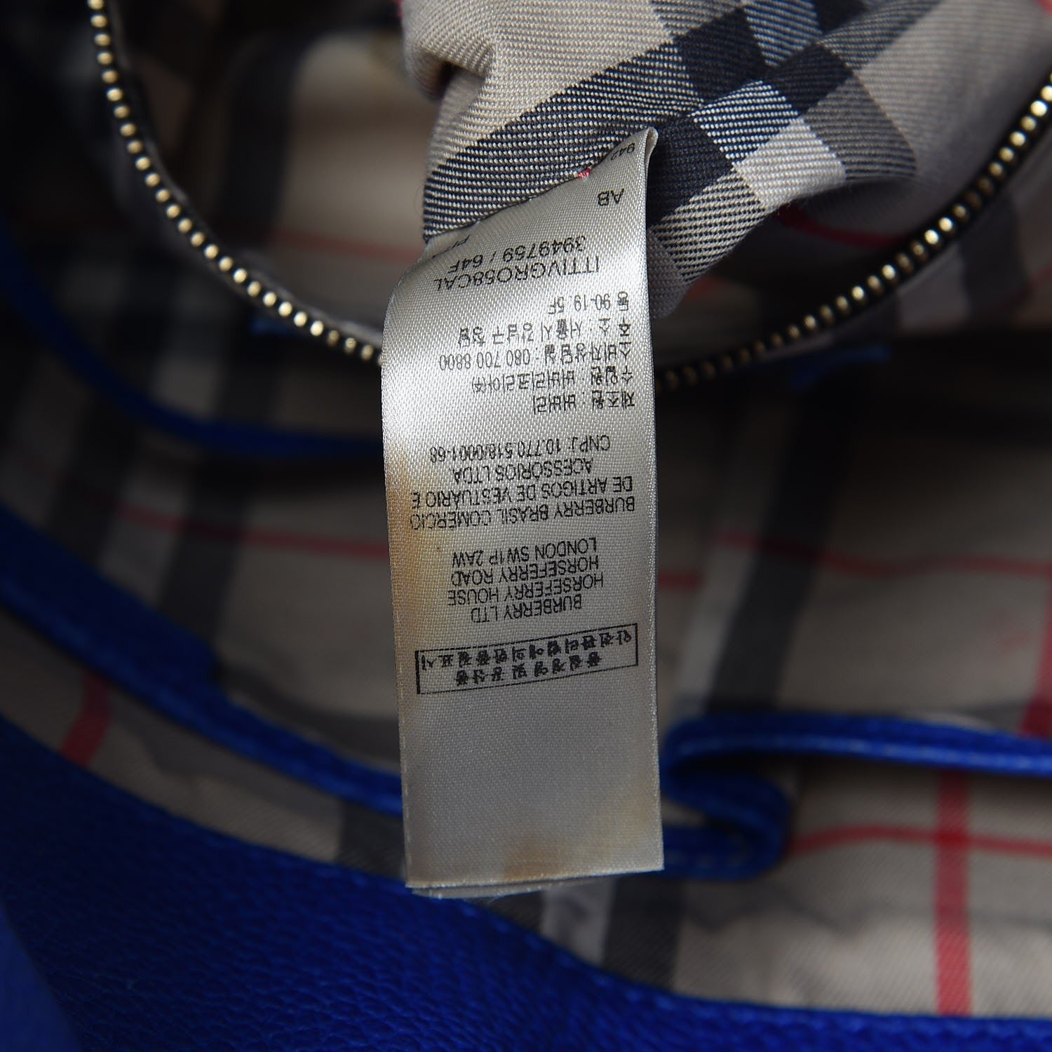 Burberry Grainy Calfskin Medium Baynard Tote Brilliant Blue 8 of 23