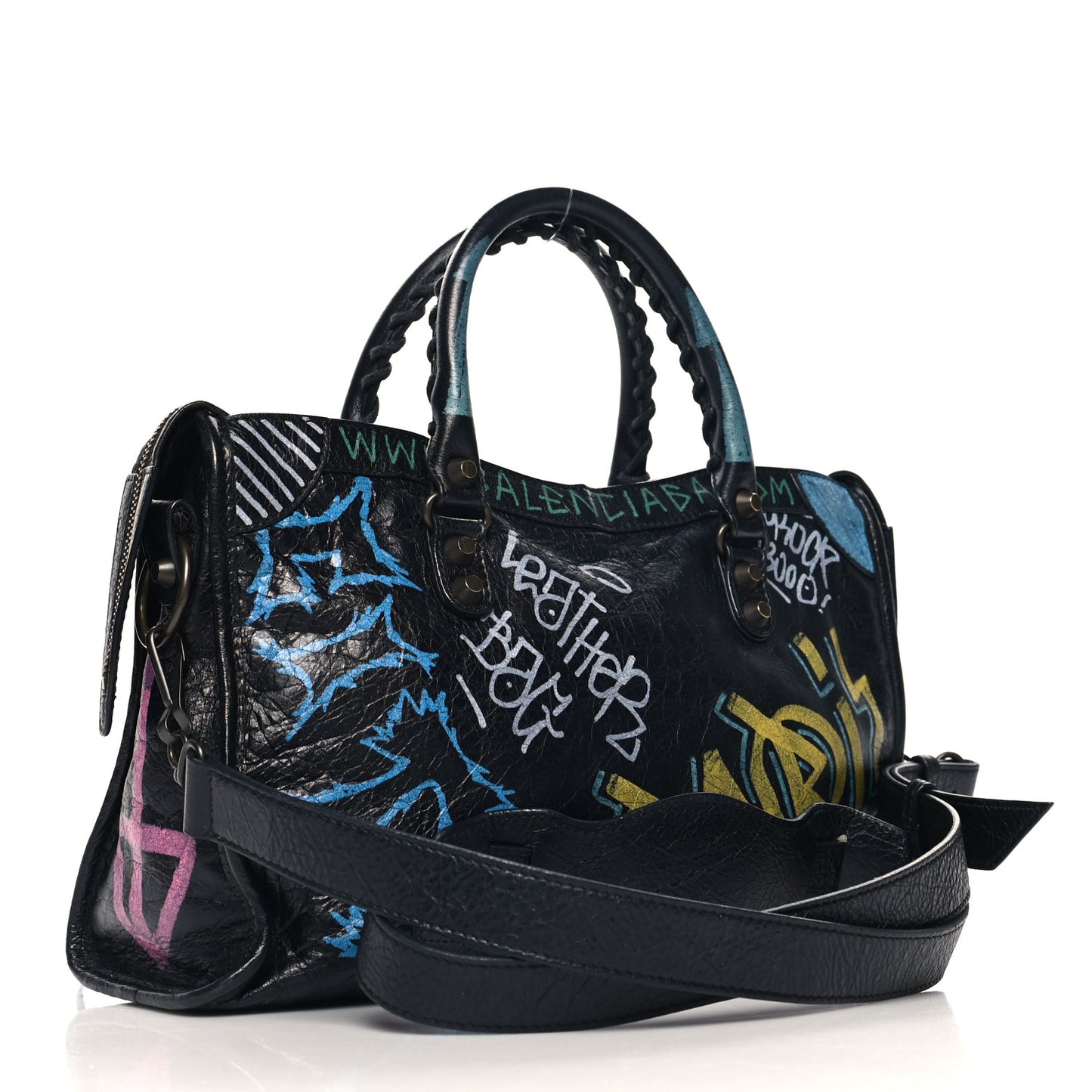 Agneau Graffiti All Over Classic Hardware S City Black Multicolor
