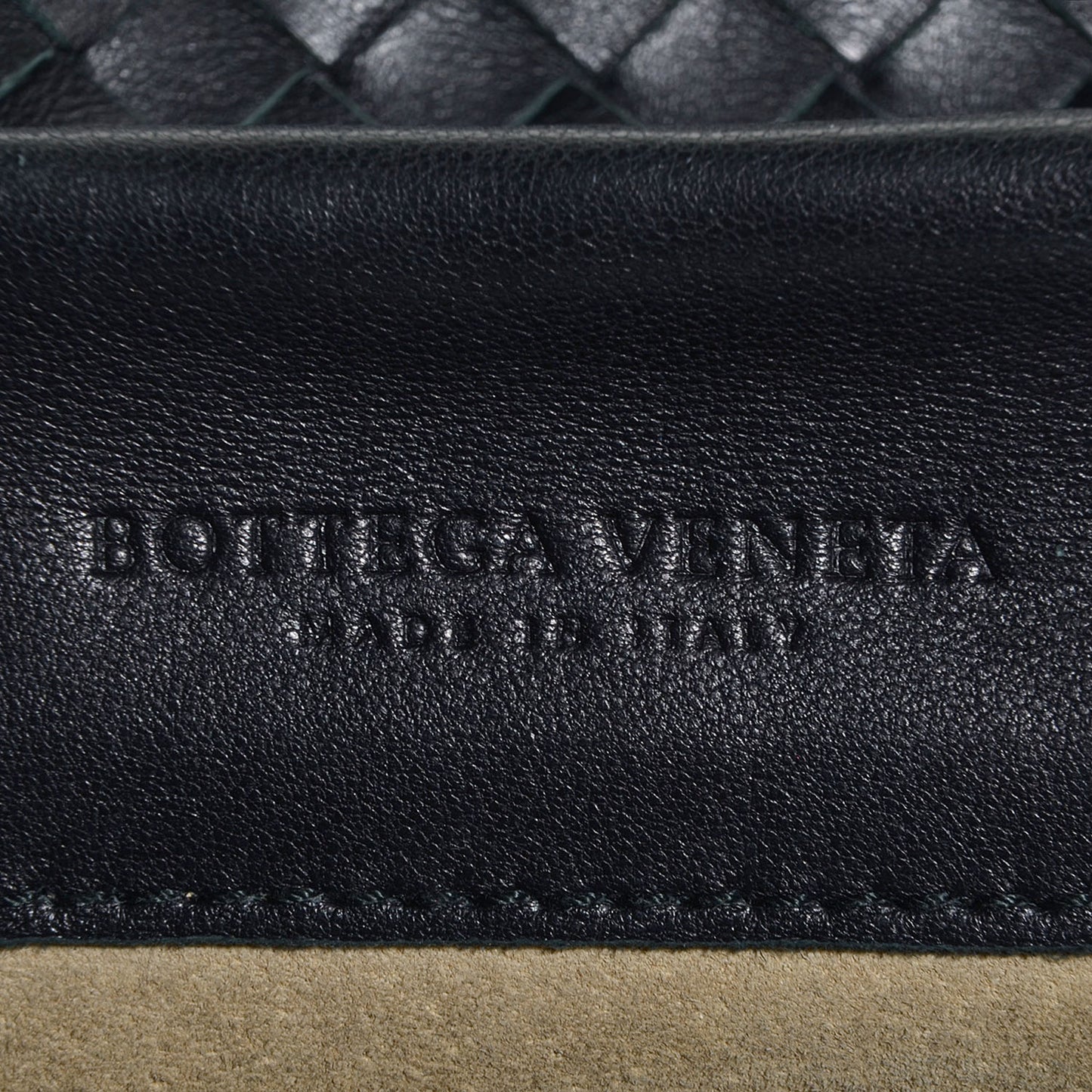 Nappa Intrecciato Flap Shoulder Bag Nero Black
