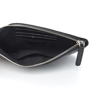 Chanel Caviar Camellia Embossed Cosmetic Pouch Black 5 of 7