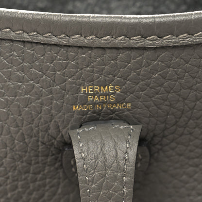 Hermes Taurillon Clemence Evelyne TPM Gris Meyer 6 of 11