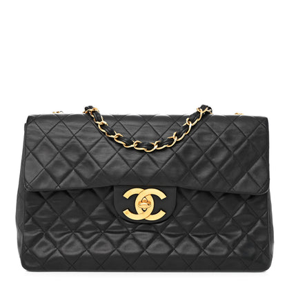 Chanel Lambskin Quilted XL Jumbo Single Flap Black 1 of 19
