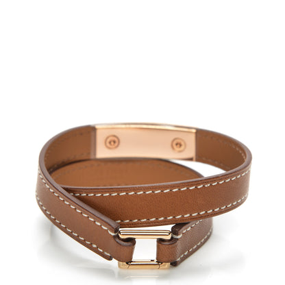 Hermes Barenia Rivale Double Tour Bracelet M Fauve 3 of 7