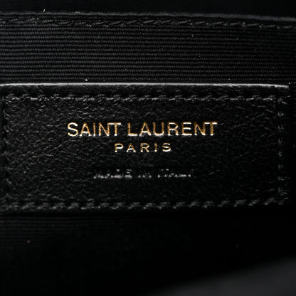 Saint Laurent Tweed Calfskin Monogram Lou Camera Bag Black 6 of 11