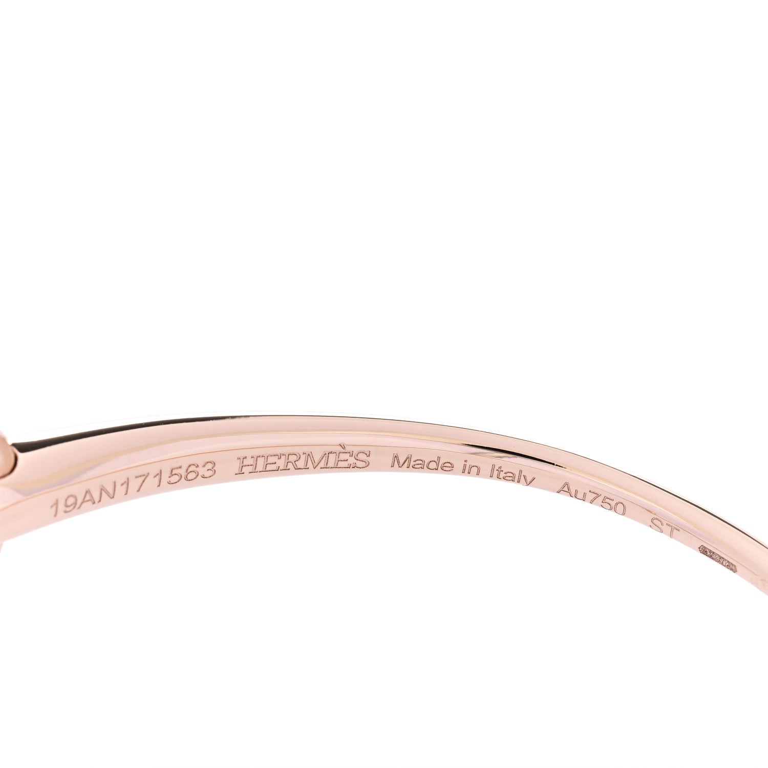 Hermes 18K Rose Gold Filet d'Or Bracelet ST 3 of 3