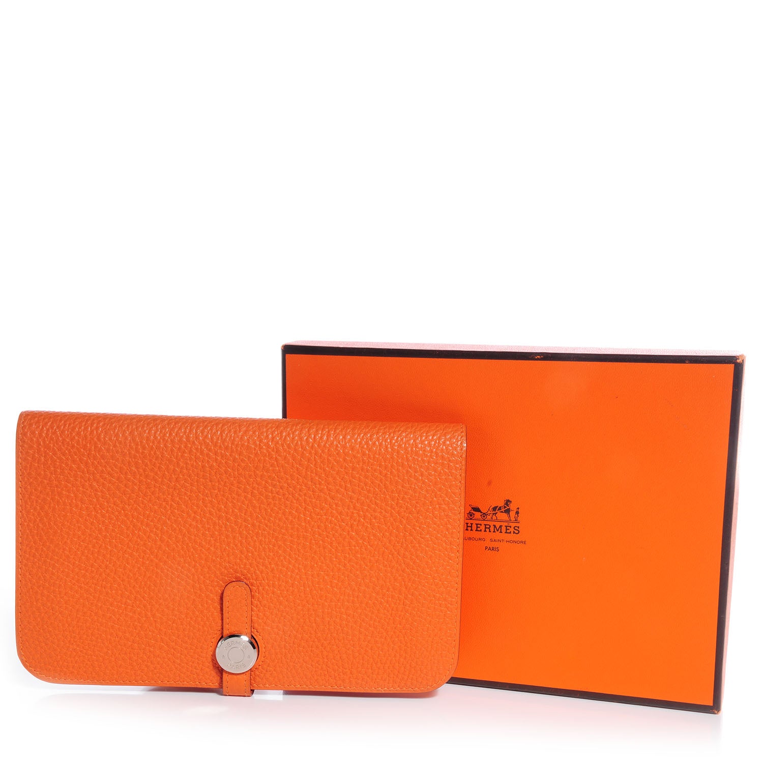 Hermes Togo Dogon Combined Wallet Orange 5 of 8
