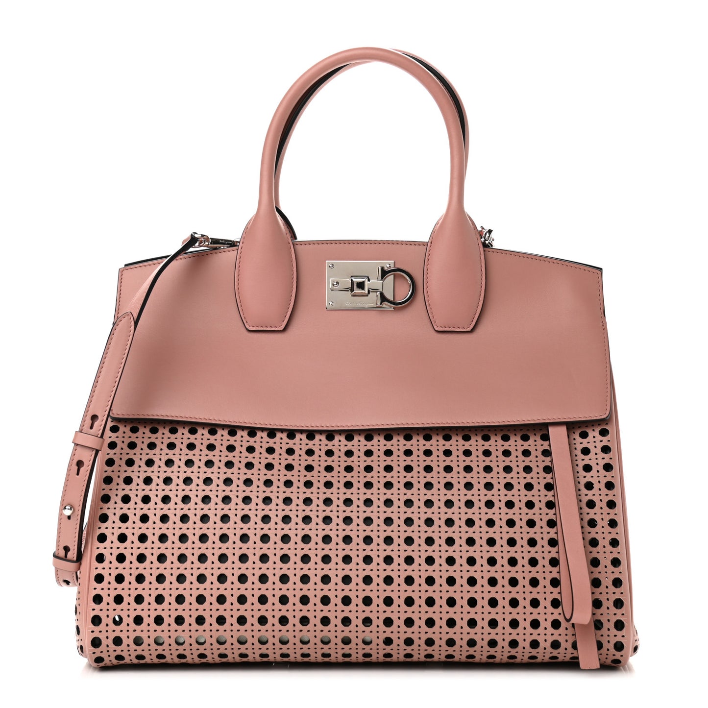 Laser Cut Calfskin The Studio Bag Pink