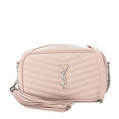 Saint Laurent Grain De Poudre Matelasse Monogram Mini Lou Camera Bag Marble Pink 1 of 10