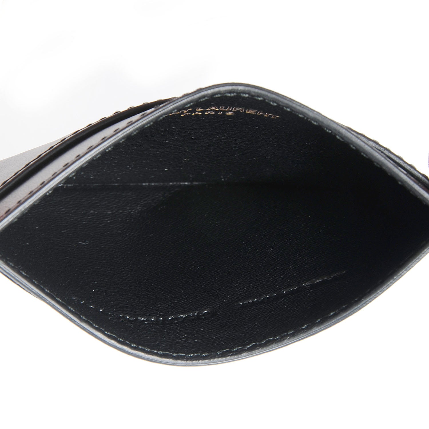 Saint Laurent Calfskin Classic Y Card Case Black 6 of 8