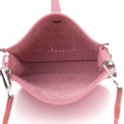 Hermes Taurillon Clemence Amazone Evelyne TPM Rose Azalee Rouge Pivoine 5 of 11
