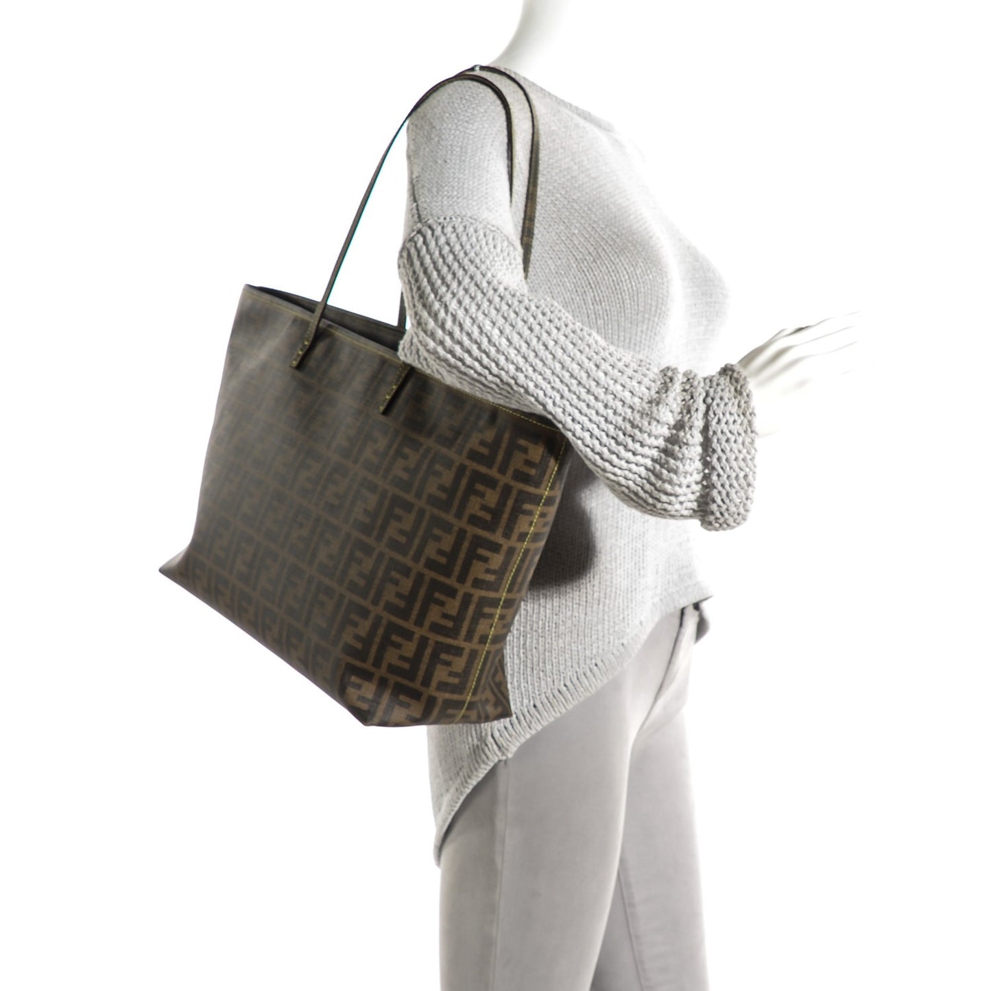 Zucca Spalmati Medium Roll Tote Tobacco Giallo