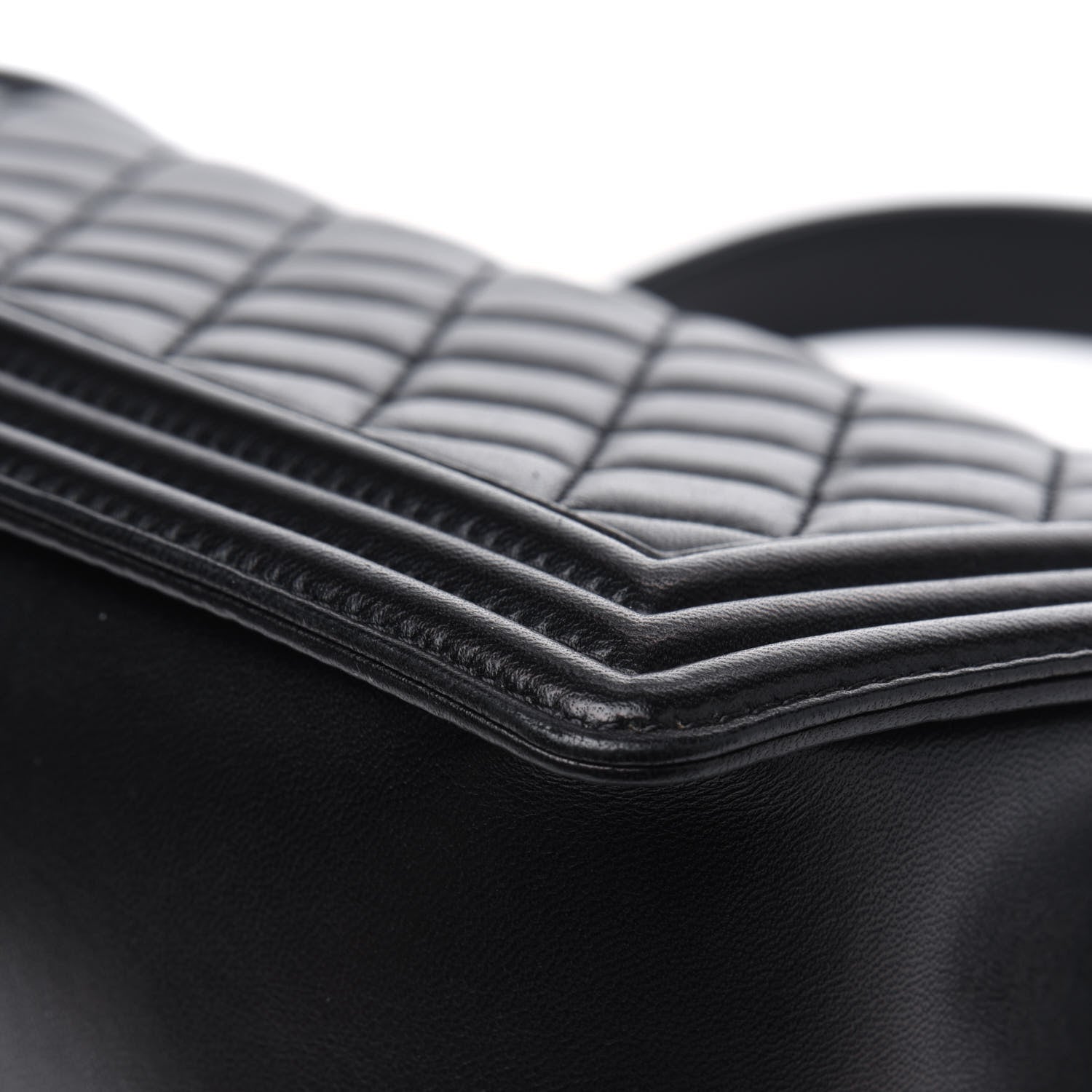 Chanel Lambskin Quilted Medium Boy Flap Black 13 of 15