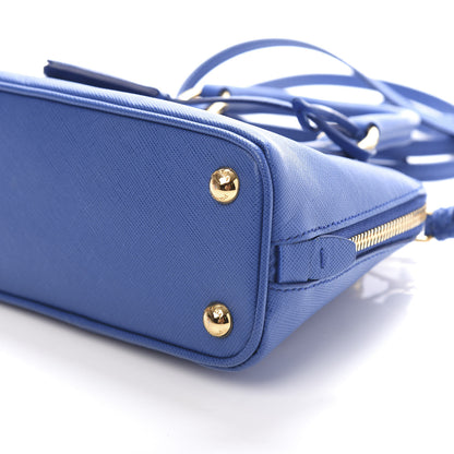Prada Saffiano Lux Mini Promenade Tote Azzurro 7 of 9