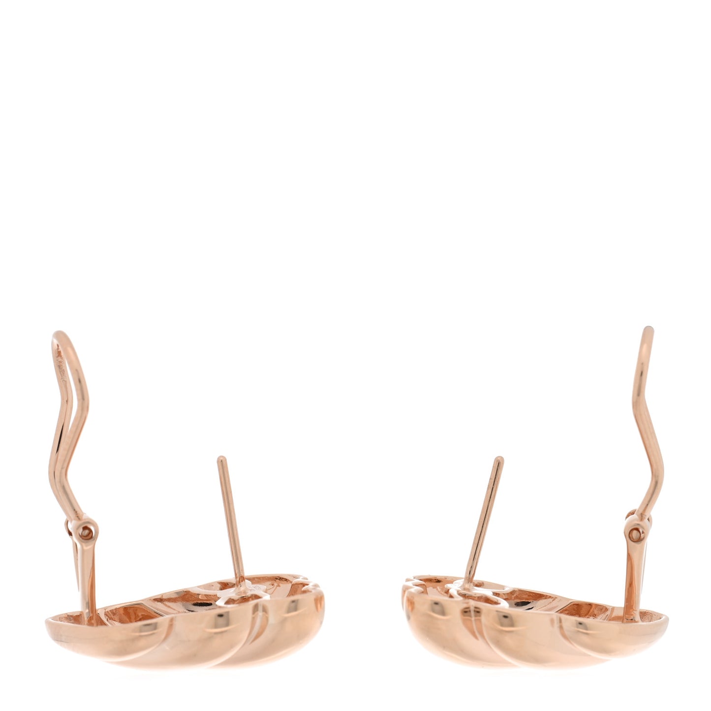18K Rose Gold Croissant Earrings