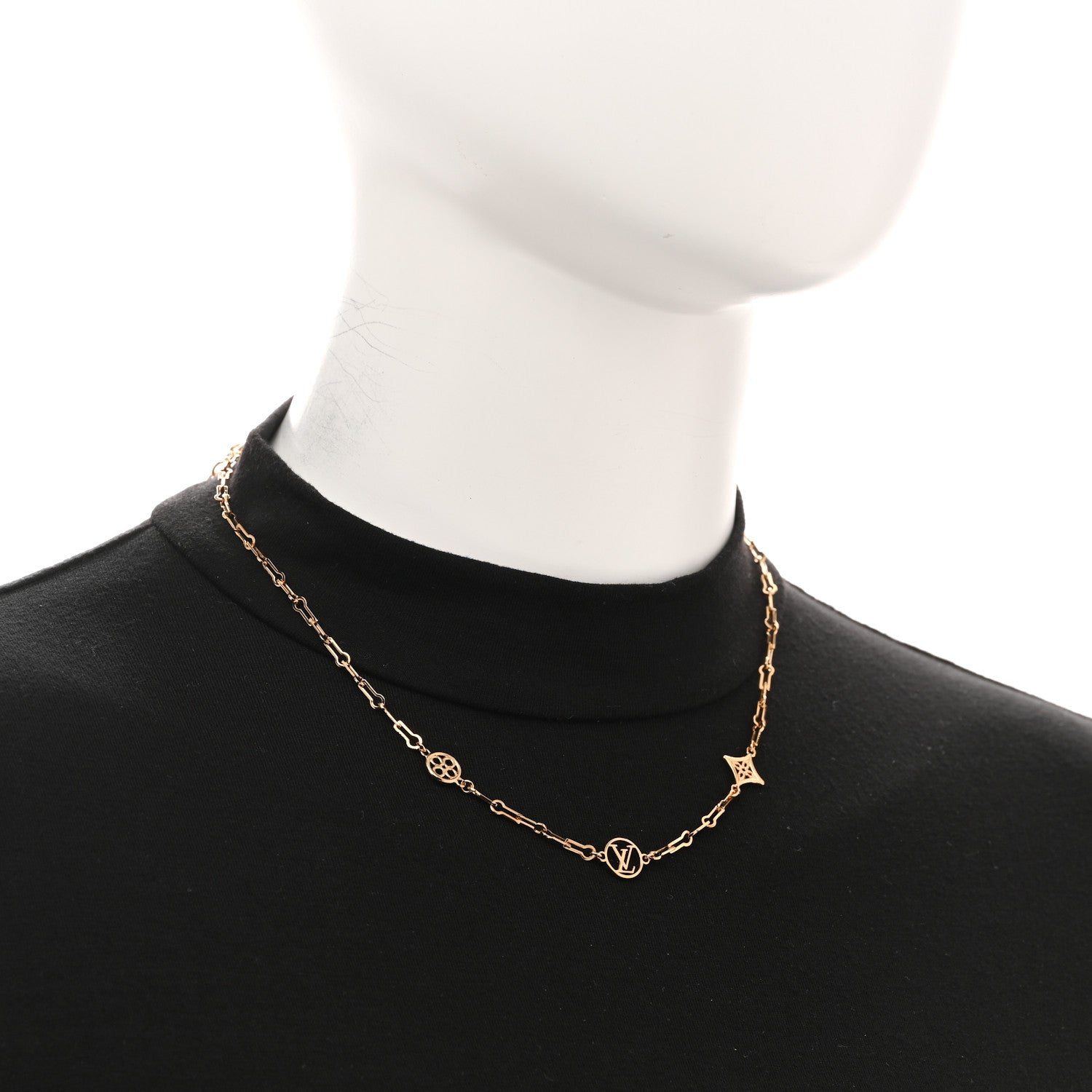 Louis Vuitton Metal Forever Young Short Necklace Gold 2 of 6