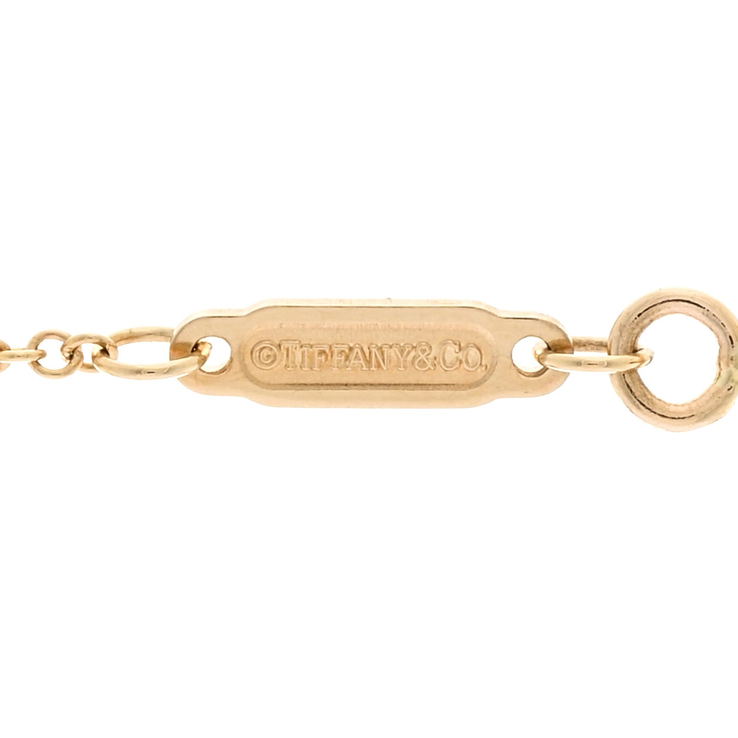 18K Yellow Gold Large T Smile Pendant Necklace