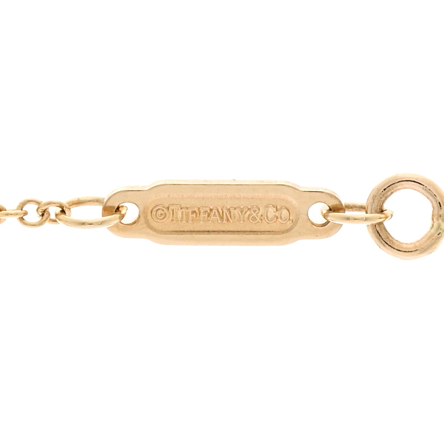 Tiffany 18K Yellow Gold Large T Smile Pendant Necklace 4 of 5