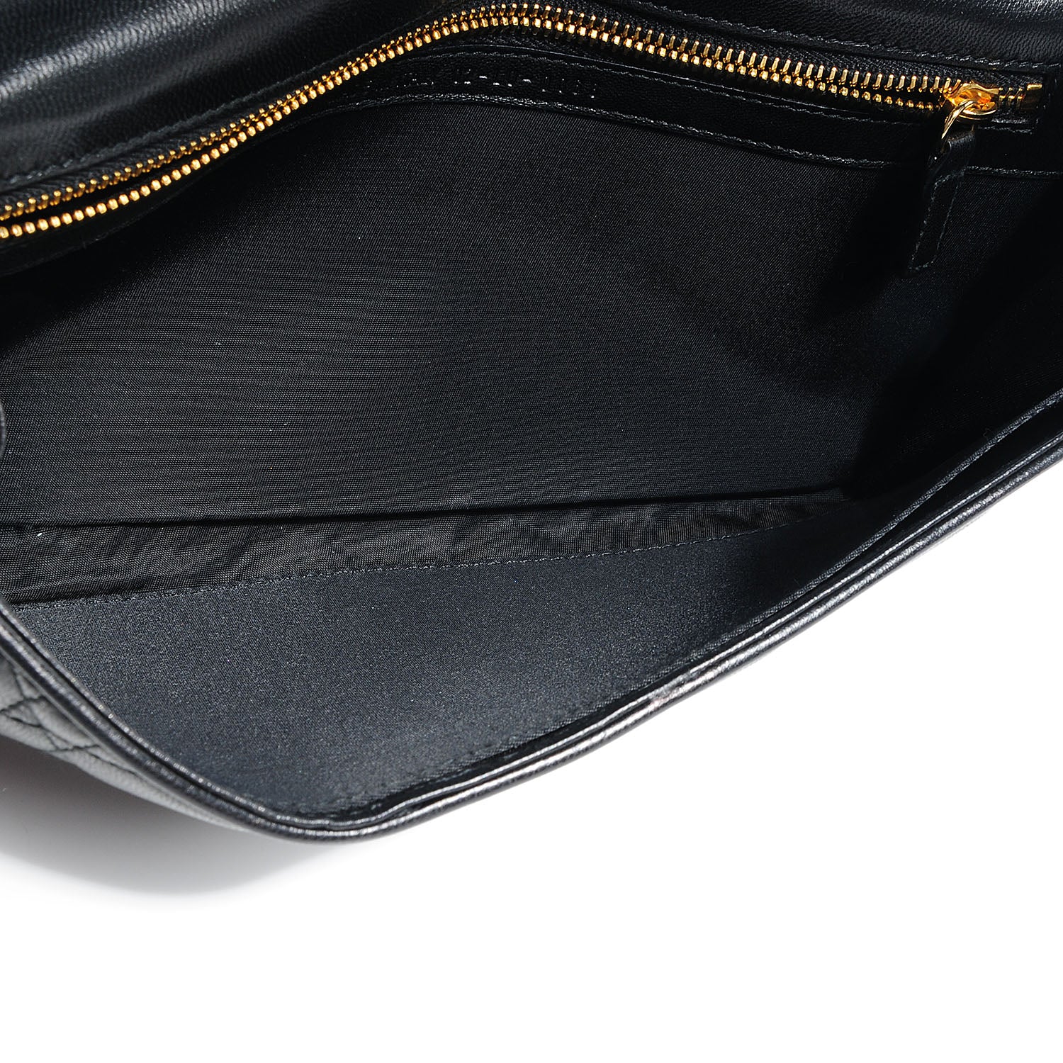 Christian Dior Lambskin Cannage Clutch Black 7 of 8