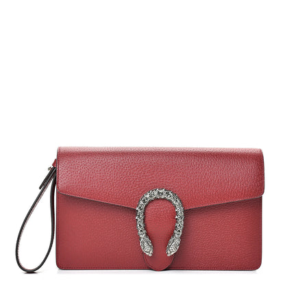 Gucci Grained Calfskin Dionysus Clutch Wristlet Red 1 of 8