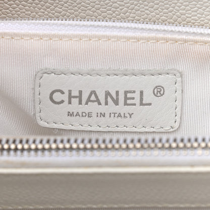 Chanel Caviar Quilted Grand Shopping Tote GST White 9 of 10