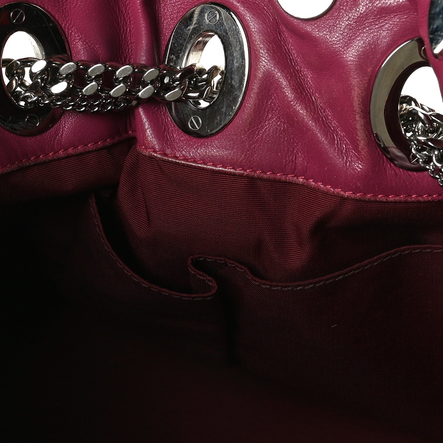 Christian Dior Lambskin Cannage Chri Chri Tote Fuchsia 16 of 24