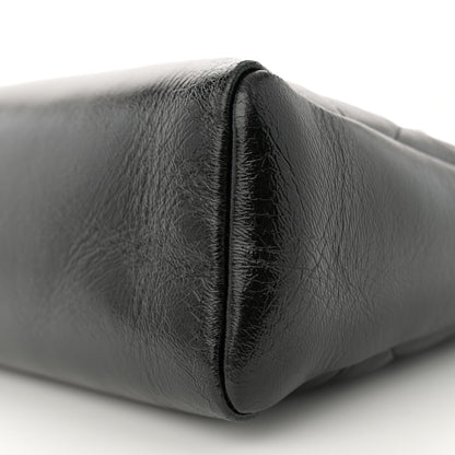 Chanel Shiny Crumpled Calfskin Quilted Small 31 Shopping Bag Black 10 of 12