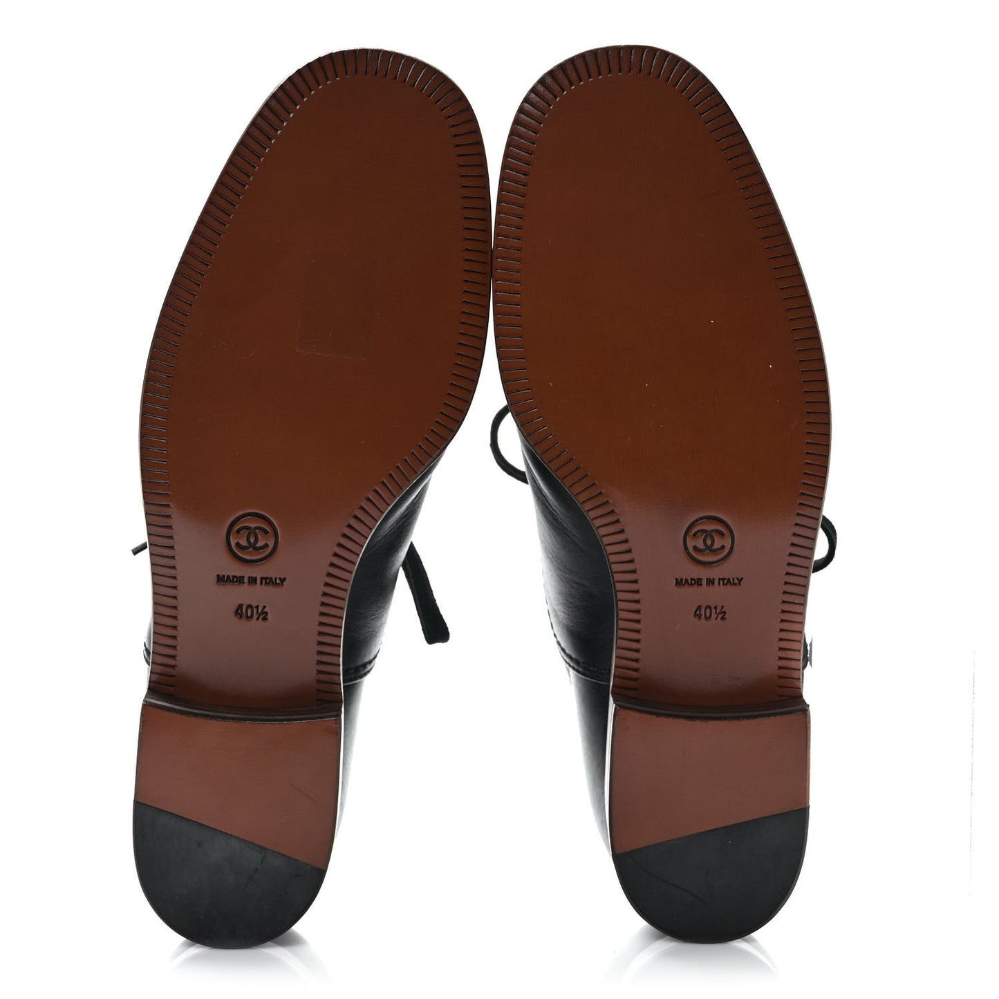 Calfskin Quilted CC Lace Up Oxfords 40.5 Black