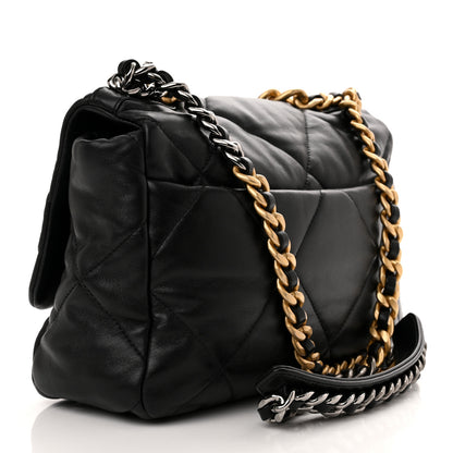 Chanel Lambskin Quilted Large Chanel 19 Flap Black 3 of 10