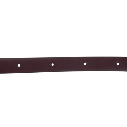 Valentino Garavani Calfskin Crystal Embellished Snake 20mm Reversible Belt 70 Burgundy 4 of 5